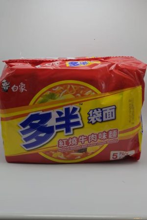 白象 多半袋红烧牛肉面 五连包